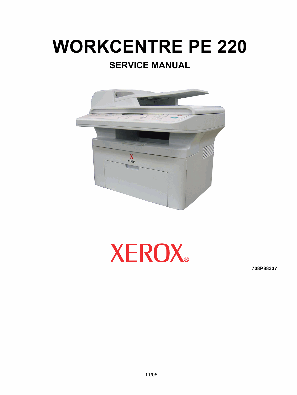 Xerox WorkCentre PE-220 Parts List and Service Manual-1